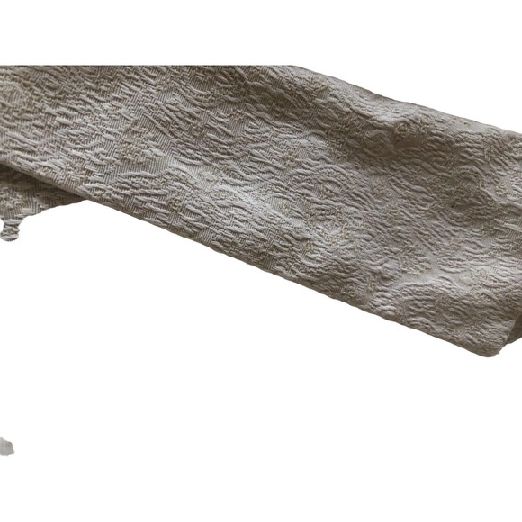 Cotton‎ Brocade Cream Blazer Medium Single Button Pockets Short Lined MOSSIMO - Picture 4 of 8